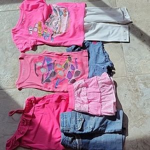 Girls size 6 bundle shorts and tops